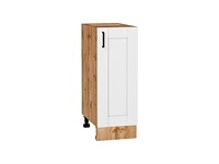 Шкаф нижний с 1-ой дверцей Лофт Дуб Вотан, Super White, 300 В*Ш*Г 816*300*480, фасад МДФ  Super White, корпус  Дуб Вотан ms2510VVT_63339