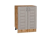 Шкаф нижний с 2-мя дверцами Лофт Дуб Вотан, Cappuccino Veralinga, 600 В*Ш*Г 816*600*480, фасад МДФ  Cappuccino Veralinga, корпус  Дуб Вотан ms2510VVT_63380