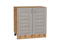 Шкаф нижний с 2-мя дверцами Лофт Дуб Вотан, Cappuccino Veralinga, 800 В*Ш*Г 816*800*480, фасад МДФ  Cappuccino Veralinga, корпус  Дуб Вотан ms2510VVT_63381