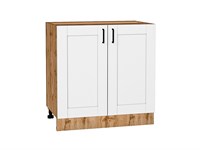 Шкаф нижний с 2-мя дверцами Лофт Дуб Вотан, Super White, 800 В*Ш*Г 816*800*480, фасад МДФ  Super White, корпус  Дуб Вотан ms2510VVT_63377