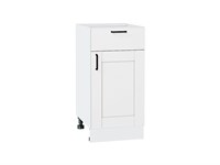 Шкаф нижний с 1-ой дверцей и ящиком Лофт Белый, Super White, 400 В*Ш*Г 816*400*478, фасад МДФ  Super White, корпус  Белый ms2510VVT_55295