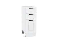 Шкаф нижний с 3-мя ящиками Лофт Белый, Super White, 300 В*Ш*Г 816*300*480, фасад МДФ  Super White, корпус  Белый ms2510VVT_55541