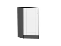 Шкаф нижний торцевой Лофт Graphite, White Silk В*Ш*Г 816*296*554, фасад МДФ  White Silk, корпус  Graphite ms2510VVT_60101