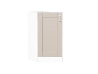 Шкаф нижний торцевой Лофт Белый, Cream Silk В*Ш*Г 816*296*554, фасад МДФ  Cream Silk, корпус  Белый ms2510VVT_71599