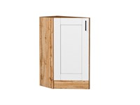 Шкаф нижний торцевой Лофт Дуб Вотан, Super White В*Ш*Г 816*296*554, фасад МДФ  Super White, корпус  Дуб Вотан ms2510VVT_63403