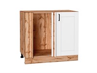 Шкаф нижний угловой Лофт Дуб Вотан, Super White В*Ш*Г 816*890*480, фасад МДФ  Super White, корпус  Дуб Вотан ms2510VVT_63407