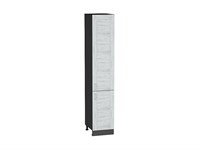 Шкаф пенал с 2-мя дверцами Лофт Graphite, Nordic Oak, 2140, 400 В*Ш*Г 2132*400*576, фасад МДФ  Nordic Oak, корпус  Graphite ms2510VVT_36142
