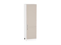 Шкаф пенал с 2-мя дверцами Лофт Белый, Cream Silk, 2140, 600 В*Ш*Г 2132*600*576, фасад МДФ  Cream Silk, корпус  Белый ms2510VVT_71612