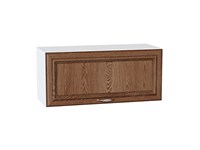 Шкаф верхний горизонтальный Шале Белый, Brown Dreamline, 800 В*Ш*Г 358*800*320, фасад МДФ  Brown Dreamline, корпус  Белый ms2510VVT_53735
