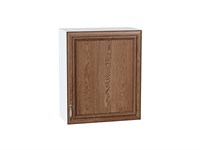 Шкаф верхний с 1-ой дверцей Шале Белый, Brown Dreamline, 720, 600 В*Ш*Г 716*600*320, фасад МДФ  Brown Dreamline, корпус  Белый ms2510VVT_53771