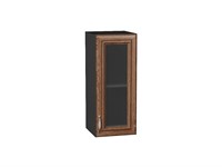 Шкаф верхний с 1-ой остекленной дверцей Шале Graphite, Brown Dreamline, 720, 300 В*Ш*Г 716*300*320, фасад МДФ/Стекло  Brown Dreamline, корпус  Graphite ms2510VVT_53805