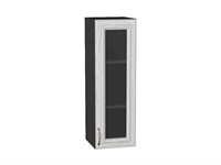 Шкаф верхний с 1-ой остекленной дверцей Шале Graphite, White Dreamline, 920, 300 В*Ш*Г 920*300*320, фасад МДФ/Стекло  White Dreamline, корпус  Graphite ms2510VVT_53796