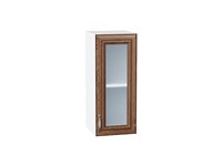 Шкаф верхний с 1-ой остекленной дверцей Шале Белый, Brown Dreamline, 720, 300 В*Ш*Г 716*300*320, фасад МДФ/Стекло  Brown Dreamline, корпус  Белый ms2510VVT_53799