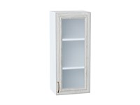 Шкаф верхний с 1-ой остекленной дверцей Шале Белый, White Dreamline, 920, 400 В*Ш*Г 920*400*320, фасад МДФ/Стекло  White Dreamline, корпус  Белый ms2510VVT_53791