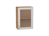 Шкаф верхний с 1-ой остекленной дверцей Шале Дуб Вотан, White Dreamline, 720, 500 В*Ш*Г 716*500*320, фасад МДФ/Стекло  White Dreamline, корпус  Дуб Вотан ms2510VVT_61313