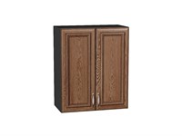 Шкаф верхний с 2-мя дверцами Шале Graphite, Brown Dreamline, 720, 600 В*Ш*Г 716*600*320, фасад МДФ  Brown Dreamline, корпус  Graphite ms2510VVT_53823