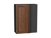Шкаф верхний прямой угловой Шале Graphite, Brown Dreamline, 920 В*Ш*Г 920*700*345, фасад МДФ  Brown Dreamline, корпус  Graphite ms2510VVT_60349