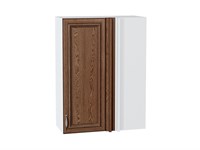 Шкаф верхний прямой угловой Шале Белый, Brown Dreamline, 920 В*Ш*Г 920*700*345, фасад МДФ  Brown Dreamline, корпус  Белый ms2510VVT_60347
