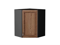 Шкаф верхний угловой Шале Graphite, Brown Dreamline, 720 В*Ш*Г 716*600*600, фасад МДФ  Brown Dreamline, корпус  Graphite ms2510VVT_53865