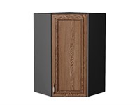 Шкаф верхний угловой Шале Graphite, Brown Dreamline, 920 В*Ш*Г 920*600*600, фасад МДФ  Brown Dreamline, корпус  Graphite ms2510VVT_53866