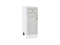 Шкаф нижний с 1-ой дверцей и ящиком Шале Белый, White Dreamline, 300 В*Ш*Г 816*300*480, фасад МДФ  White Dreamline, корпус  Белый ms2510VVT_53879