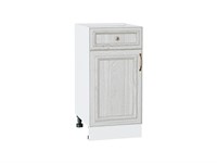 Шкаф нижний с 1-ой дверцей и ящиком Шале Белый, White Dreamline, 400 В*Ш*Г 816*400*478, фасад МДФ  White Dreamline, корпус  Белый ms2510VVT_53936