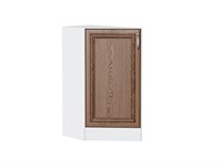 Шкаф нижний торцевой Шале Белый, Brown Dreamline В*Ш*Г 816*296*554, фасад МДФ  Brown Dreamline, корпус  Белый ms2510VVT_54005