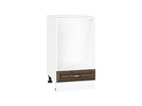 Шкаф нижний под духовку Шале Белый, Brown Dreamline, 450 В*Ш*Г 816*450*476, фасад МДФ  Brown Dreamline, корпус  Белый ms2510VVT_67136
