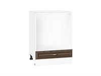 Шкаф нижний под духовку Шале Белый, Brown Dreamline, 600 В*Ш*Г 816*600*476, фасад МДФ  Brown Dreamline, корпус  Белый ms2510VVT_53877