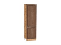 Шкаф пенал с 2-мя дверцами Шале Дуб Вотан, Brown Dreamline, 2140, 600 В*Ш*Г 2132*600*576, фасад МДФ  Brown Dreamline, корпус  Дуб Вотан ms2510VVT_61408
