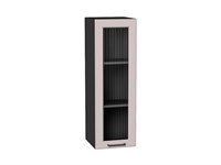Шкаф верхний с 1-ой остекленной дверцей Барселона Graphite, Кашемир, 920, 300 В*Ш*Г 920*300*324, фасад МДФ/Стекло  Кашемир, корпус  Graphite ms2510VVT_53089