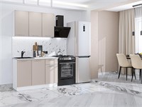 Кухонный гарнитур модульный Квадро-03 В*Ш*Г 2140*1200*600, фасад МДФ  Кашемир, корпус  Белый, столешница  Антарес ms2510VVT_78602