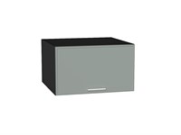 Шкаф верхний горизонтальный глубокий Квадро Graphite, Аквамарин, 600 В*Ш*Г 358*600*577, фасад МДФ  Аквамарин, корпус  Graphite ms2510VVT_72814