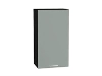 Шкаф верхний с 1-ой дверцей Квадро Graphite, Аквамарин, 920, 500 В*Ш*Г 920*500*321, фасад МДФ  Аквамарин, корпус  Graphite ms2510VVT_73101