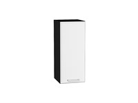 Шкаф верхний с 1-ой дверцей Квадро Graphite, Белый, 720, 300 В*Ш*Г 716*300*321, фасад МДФ  Белый, корпус  Graphite ms2510VVT_73115