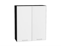 Шкаф верхний с 2-мя дверцами Квадро Graphite, Белый, 920, 800 В*Ш*Г 920*800*321, фасад МДФ  Белый, корпус  Graphite ms2510VVT_73178
