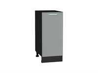 Шкаф нижний с 1-ой дверцей Квадро Graphite, Аквамарин, 350 В*Ш*Г 816*350*481, фасад МДФ  Аквамарин, корпус  Graphite ms2510VVT_73453