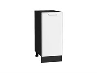Шкаф нижний с 1-ой дверцей Квадро Graphite, Белый, 350 В*Ш*Г 816*350*481, фасад МДФ  Белый, корпус  Graphite ms2510VVT_73452