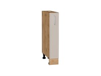 Шкаф нижний бутылочница Квадро Дуб Вотан, Кашемир, 150 В*Ш*Г 816*150*481, фасад МДФ  Кашемир, корпус  Дуб Вотан ms2510VVT_73323