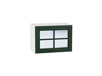 Шкаф верхний горизонтальный остекленный Дублин Белый, Special Green, 500 В*Ш*Г 358*500*318, фасад МДФ/Стекло  Special Green, корпус  Белый ms2510VVT_74261