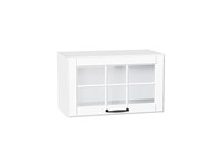 Шкаф верхний горизонтальный остекленный Дублин Белый, Special White, 600 В*Ш*Г 358*600*318, фасад МДФ/Стекло  Special White, корпус  Белый ms2510VVT_74259