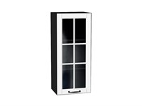 Шкаф верхний с 1-ой остекленной дверцей Дублин Graphite, Special White, 920, 400 В*Ш*Г 920*400*318, фасад МДФ/Стекло  Special White, корпус  Graphite ms2510VVT_74346