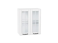 Шкаф верхний с 2-мя остекленными дверцами Дублин Белый, Special White, 720, 600 В*Ш*Г 716*600*318, фасад МДФ/Стекло  Special White, корпус  Белый ms2510VVT_74288