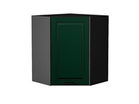 Шкаф верхний угловой Дублин Graphite, Special Green, 720 В*Ш*Г 716*600*600, фасад МДФ  Special Green, корпус  Graphite ms2510VVT_73239