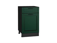 Шкаф нижний с 1-ой дверцей и ящиком Дублин Graphite, Special Green, 500 В*Ш*Г 816*500*478, фасад МДФ  Special Green, корпус  Graphite ms2510VVT_73484