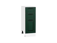 Шкаф нижний с 3-мя ящиками Дублин Белый, Special Green, 300 В*Ш*Г 816*300*478, фасад МДФ  Special Green, корпус  Белый ms2510VVT_73592
