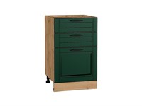 Шкаф нижний с 3-мя ящиками Дублин Дуб Вотан, Special Green, 500 В*Ш*Г 816*500*478, фасад МДФ  Special Green, корпус  Дуб Вотан ms2510VVT_73623