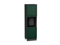 Шкаф пенал с 2-мя дверцами под технику Дублин Graphite, Special Green, 2140 В*Ш*Г 2132*600*574, фасад МДФ  Special Green, корпус  Graphite ms2510VVT_73804