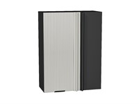 Шкаф верхний прямой угловой Евро Лайн Graphite, Агат, 920 В*Ш*Г 920*700*345, фасад МДФ  Агат, корпус  Graphite ms2510VVT_60337
