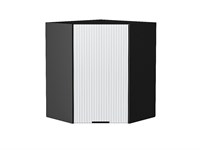 Шкаф верхний угловой Евро Лайн Graphite, Белый, 720 В*Ш*Г 716*600*600, фасад МДФ  Белый, корпус  Graphite ms2510VVT_59402